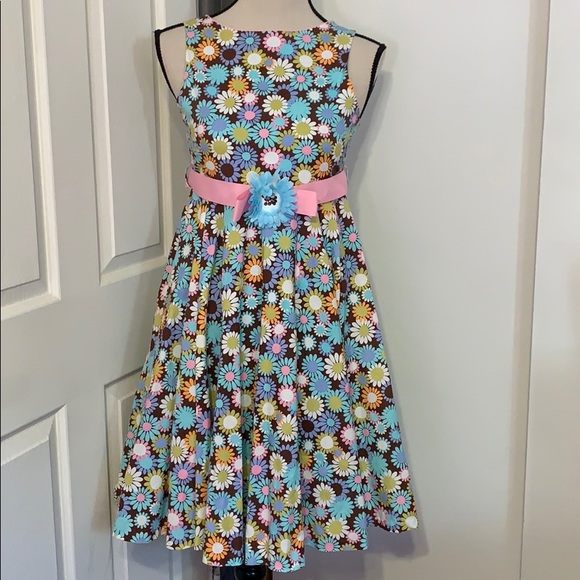 Bonnie Jean Other - BONNIE JEAN FLORAL DRESS WITH DETAIL